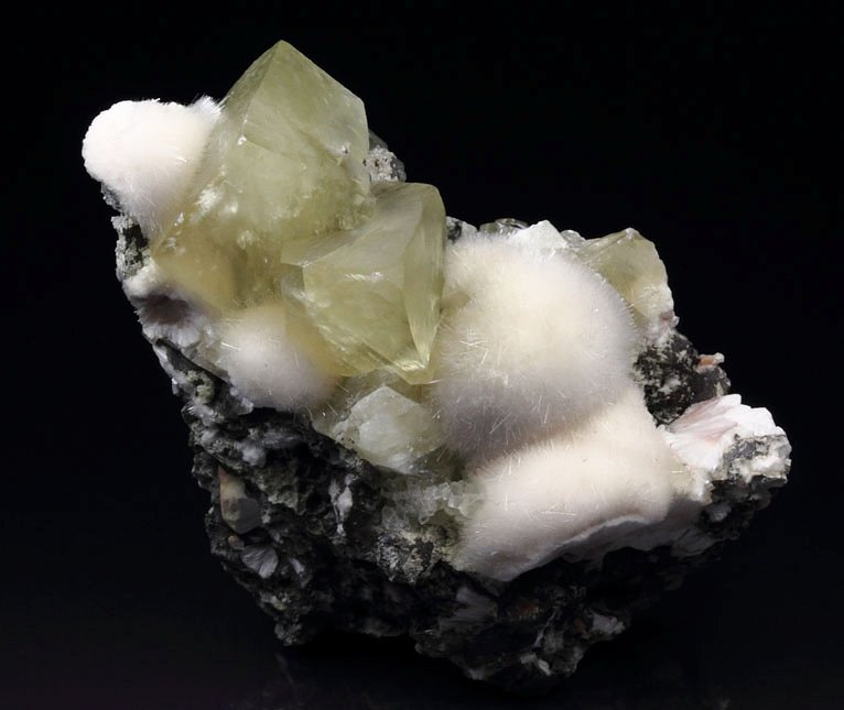 MORDENITE, CALCITE