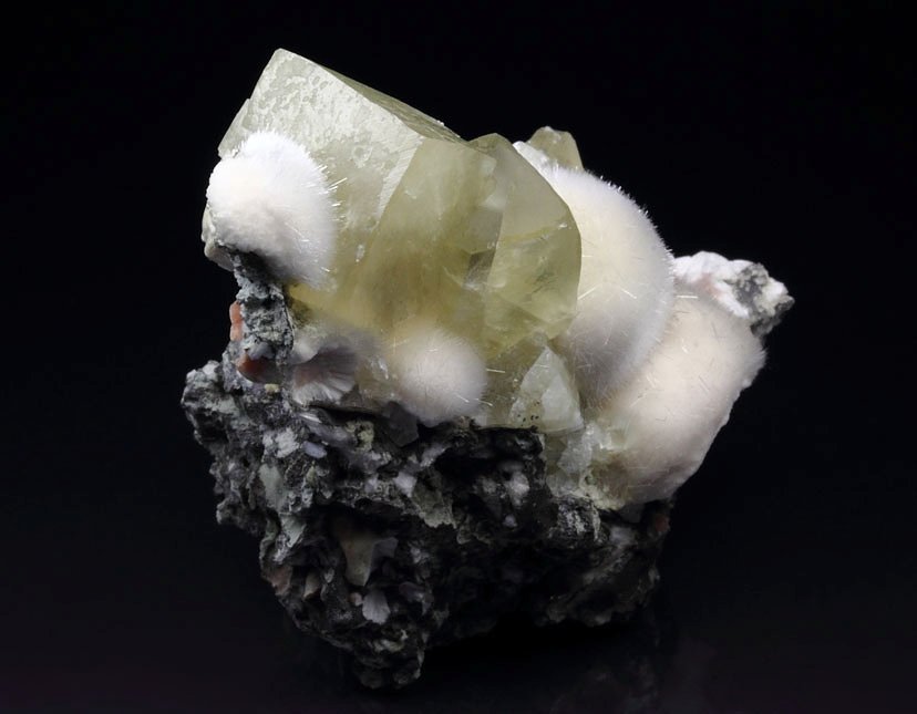 MORDENITE, CALCITE