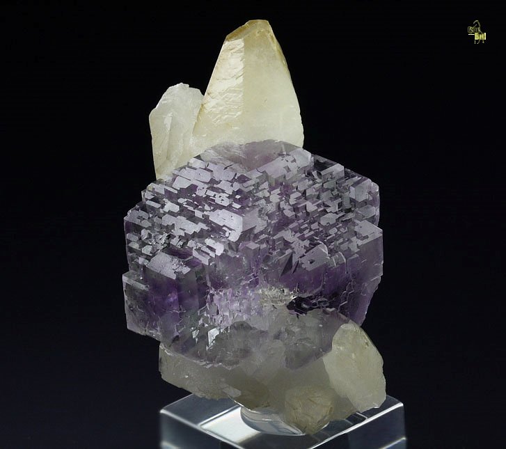 FLUORITE with PHANTOMS, CALCITE