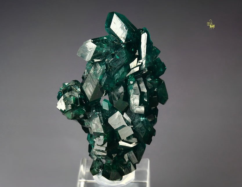 gemmy DIOPTASE bi-terminated 