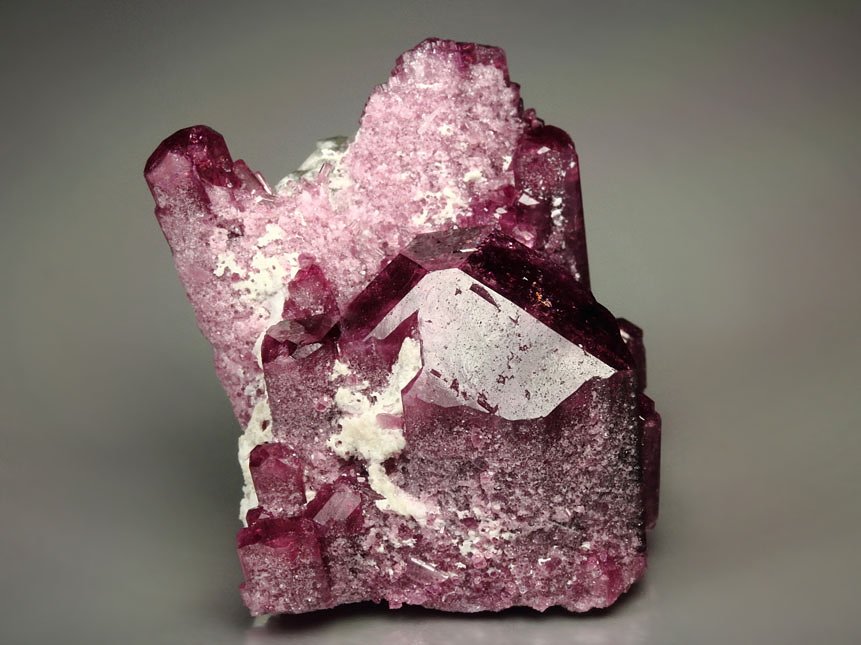 gem TOURMALINE var. ELBAITE, QUARTZ