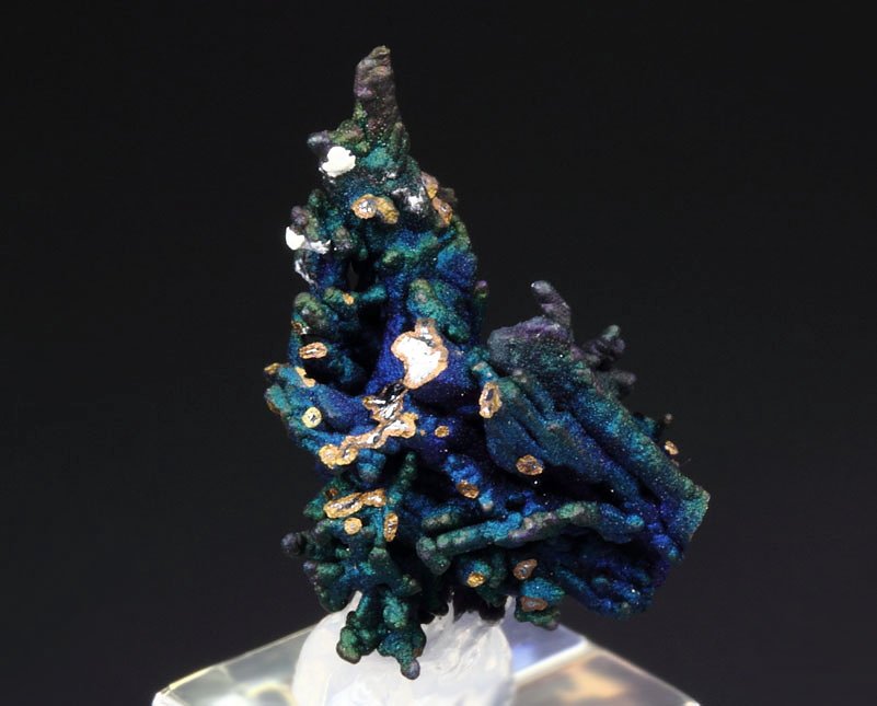 CHALCOCITE, DJURLEITE, iridescent CHALCOPYRITE