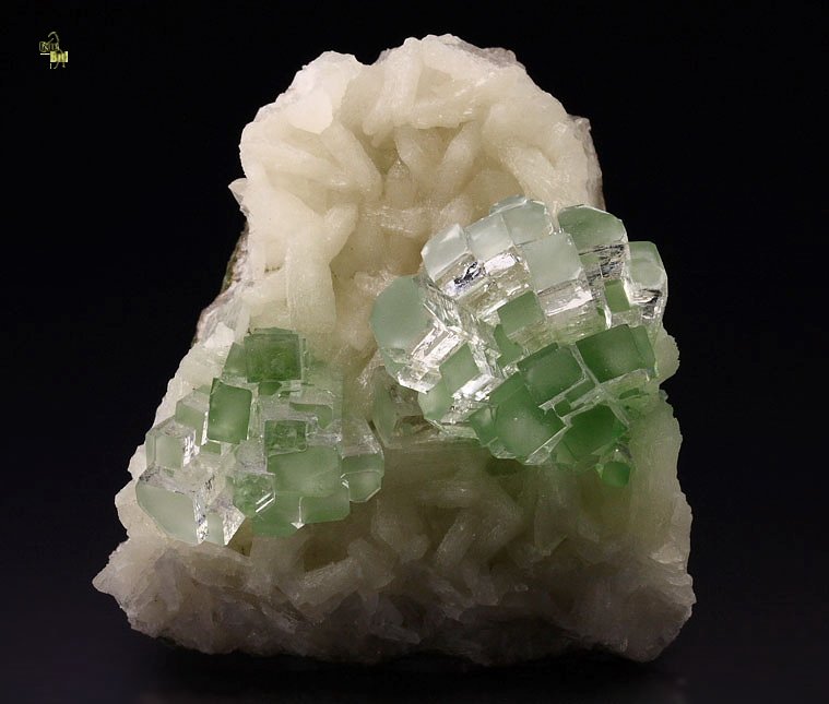 FLUORAPOPHYLLITE-(K) disco ball, STILBITE