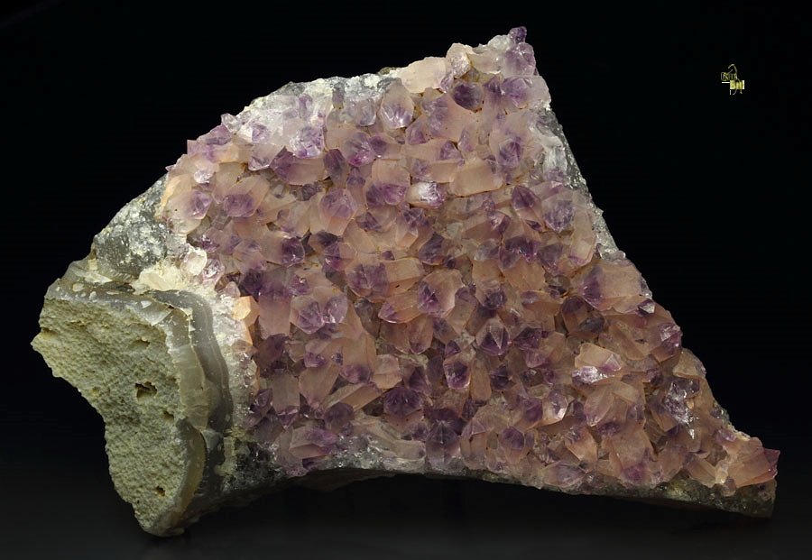 QUARTZ var. AMETHYST with HEMATITE coating