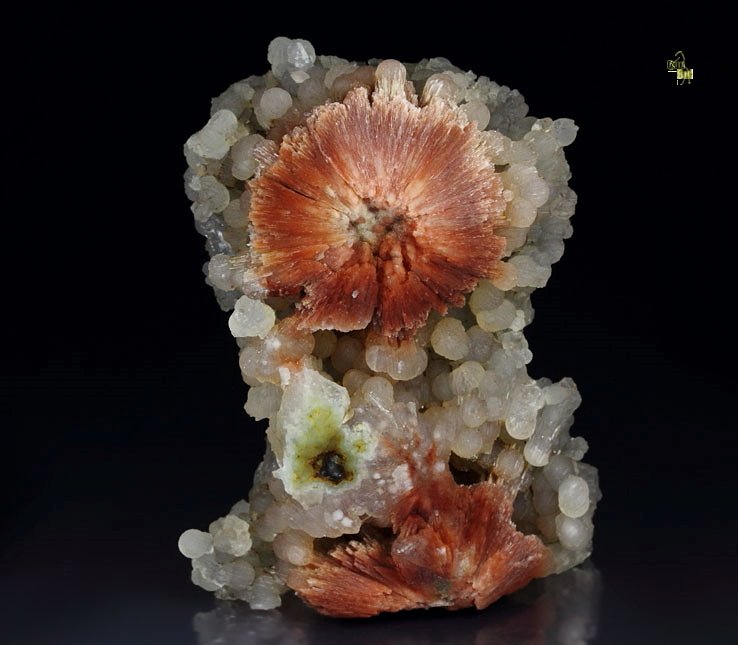 orange SCOLECITE, CHALCEDONY