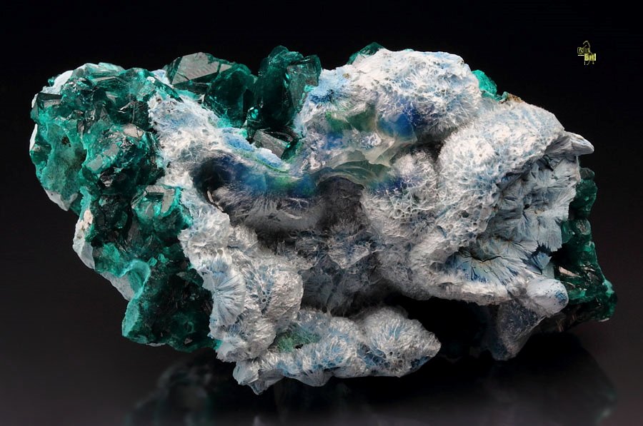 PLANCHEITE, DIOPTASE, CALCITE