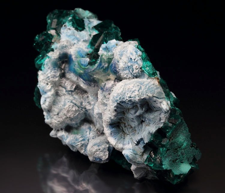 PLANCHEITE, DIOPTASE, CALCITE