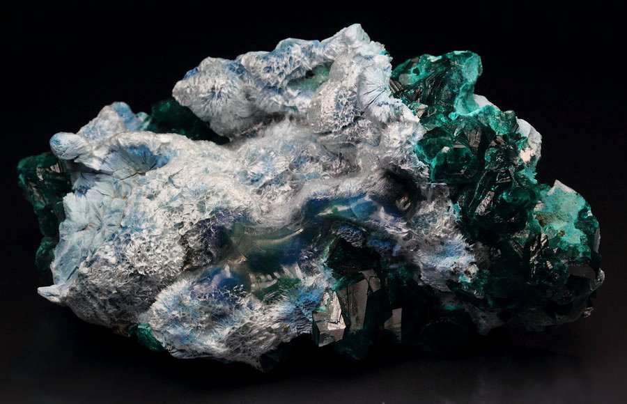 PLANCHEITE, DIOPTASE, CALCITE