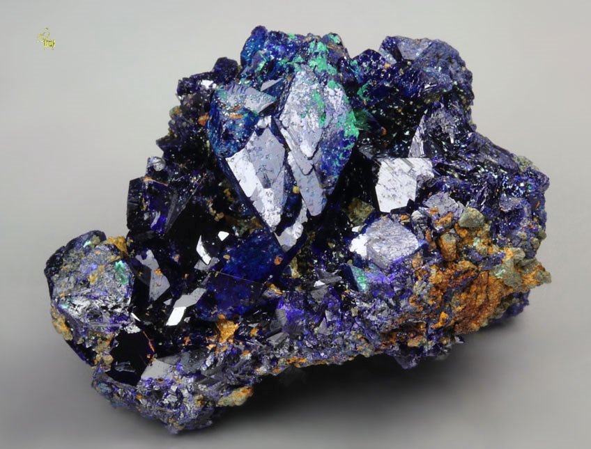 AZURITE, MALACHITE pseudomorph 