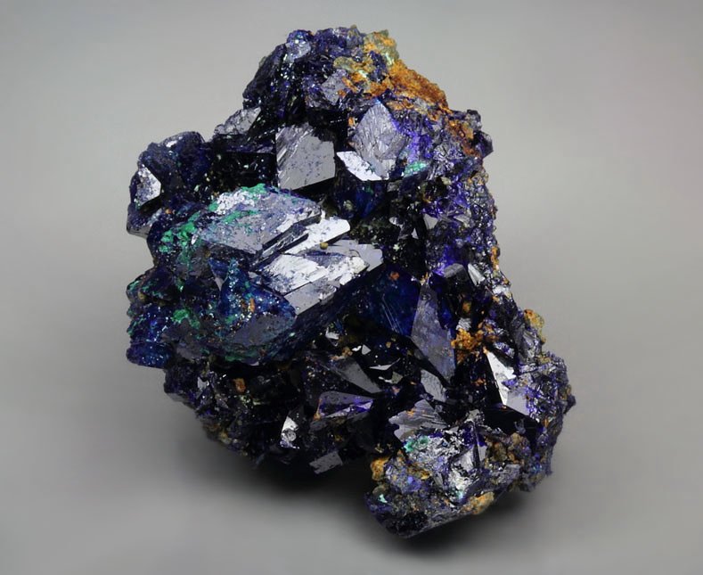 AZURITE, MALACHITE pseudomorph 