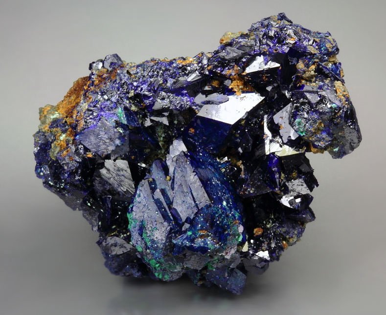 AZURITE, MALACHITE pseudomorph 