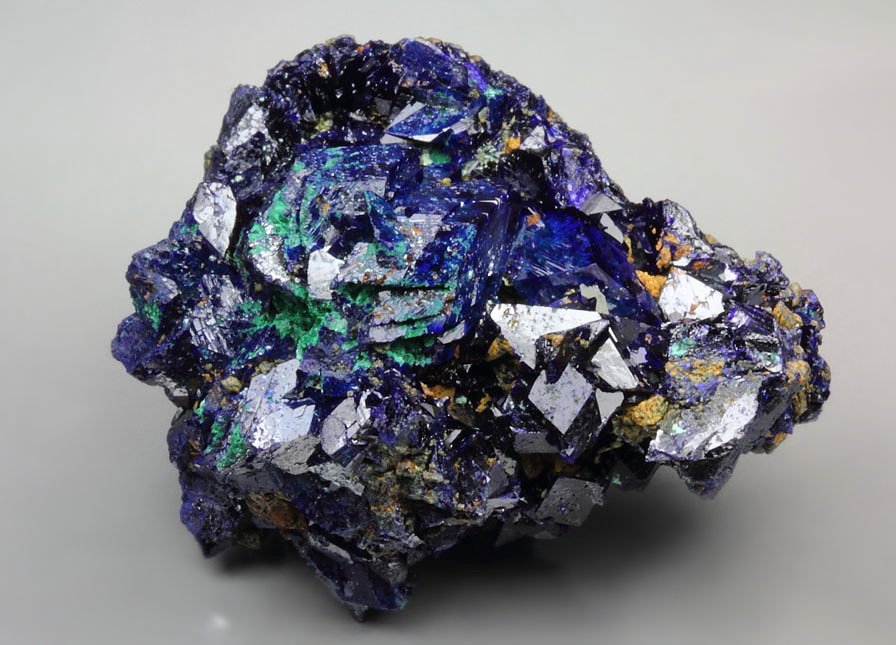 AZURITE, MALACHITE pseudomorph 