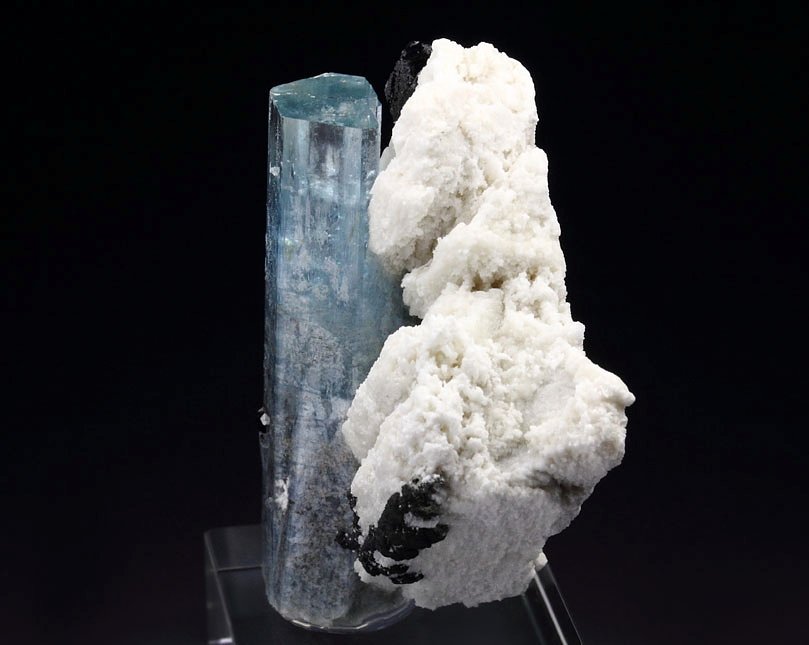 gem BERYL var. AQUAMARINE, TOURMALINE var. SCHORL, FELDSPAR