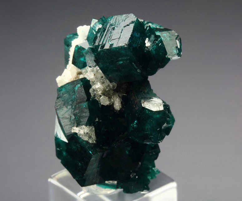 gemmy DIOPTASE, QUARTZ