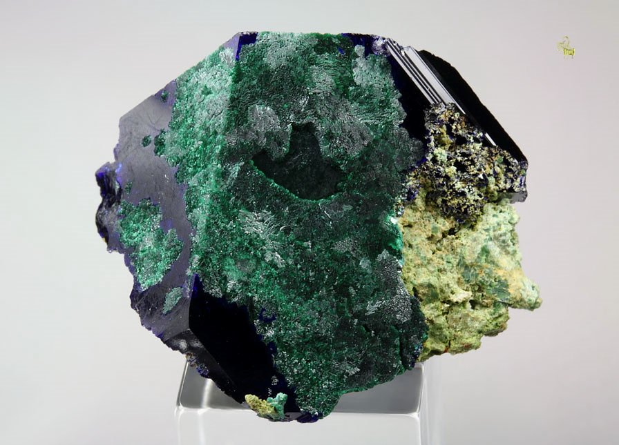 AZURITE, MALACHITE pseudomorph 