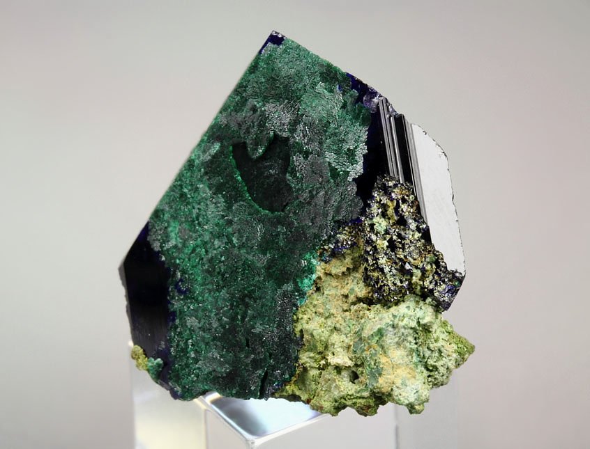 AZURITE, MALACHITE pseudomorph 