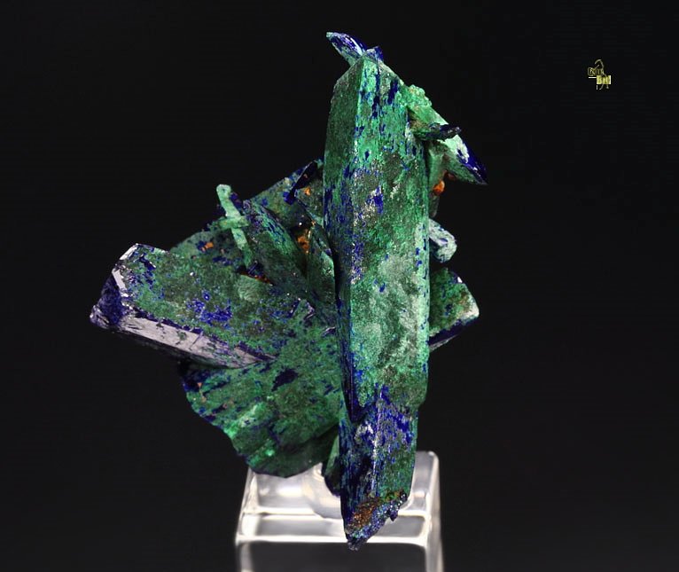 AZURITE, MALACHITE pseudomorph 