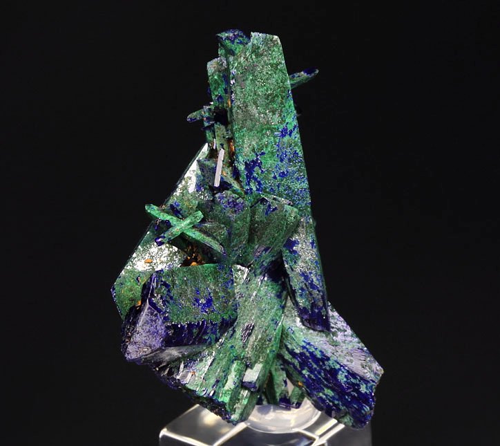 AZURITE, MALACHITE pseudomorph 