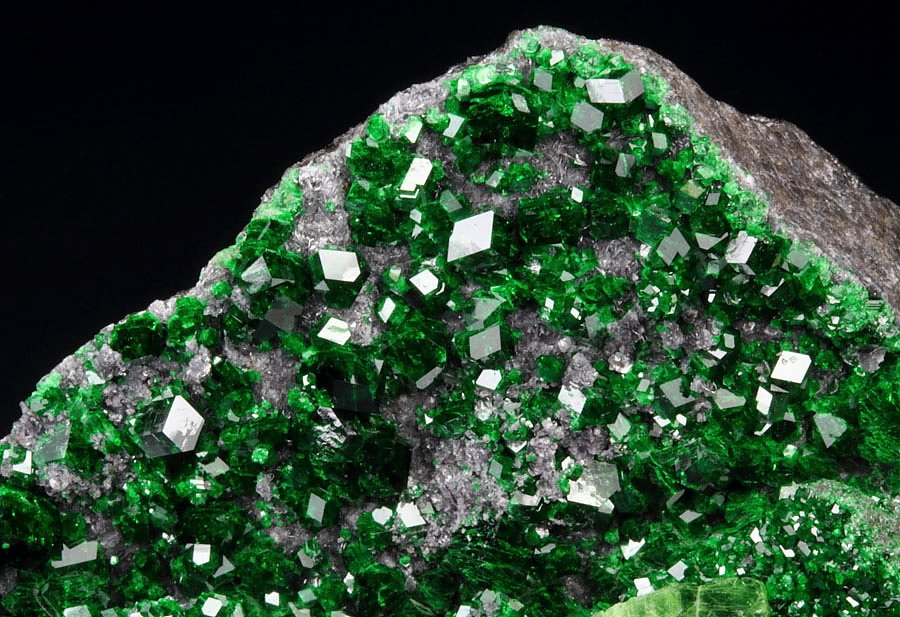 gemmy GARNET var. UVAROVITE