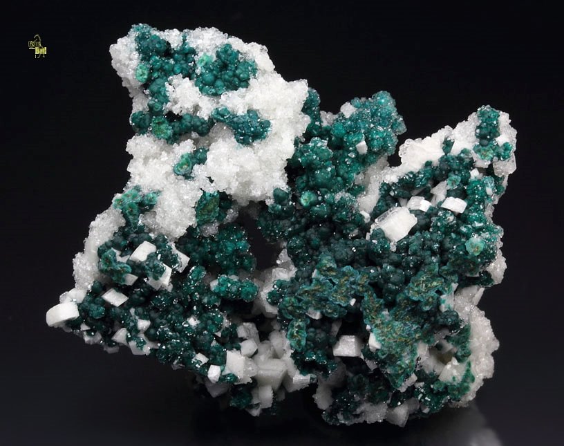 ROSASITE, MALACHITE, QUARTZ, CALCITE