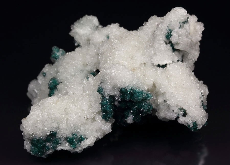 ROSASITE, MALACHITE, QUARTZ, CALCITE