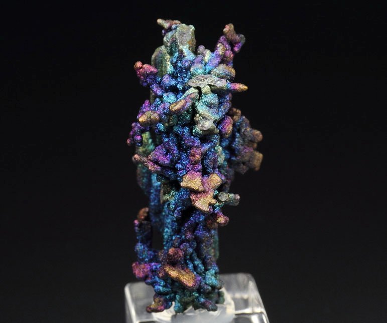 CHALCOCITE, DJURLEITE, iridescent CHALCOPYRITE