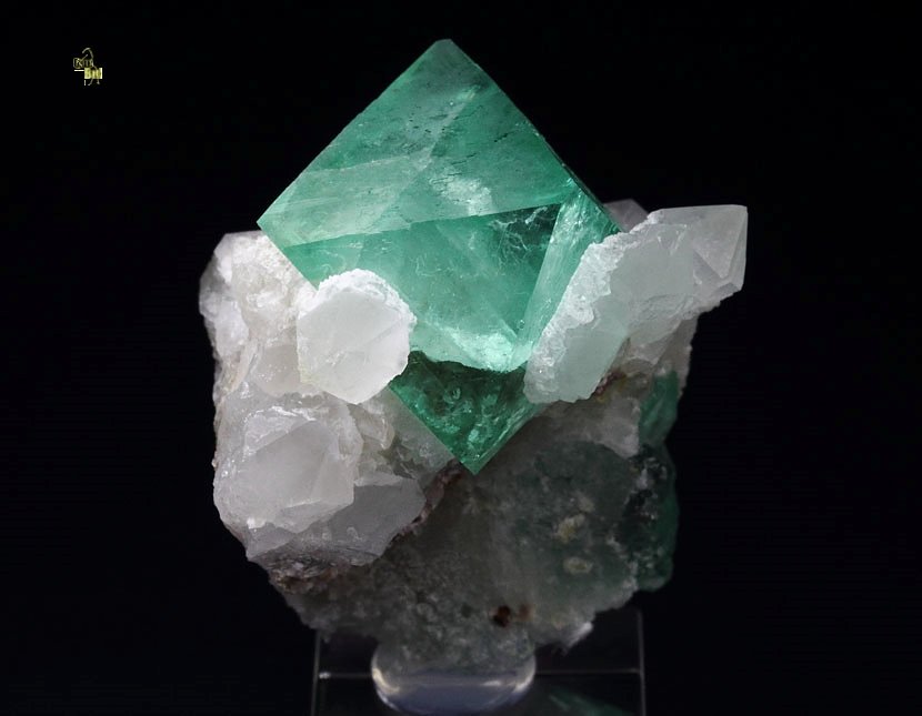 FLUORITE octahedrons, QUARTZ