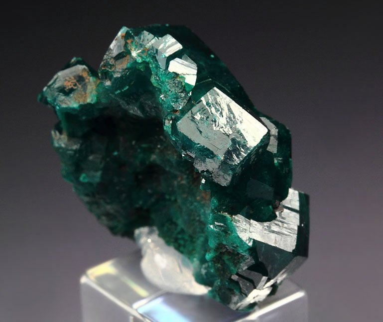 gemmy DIOPTASE bi-terminated 