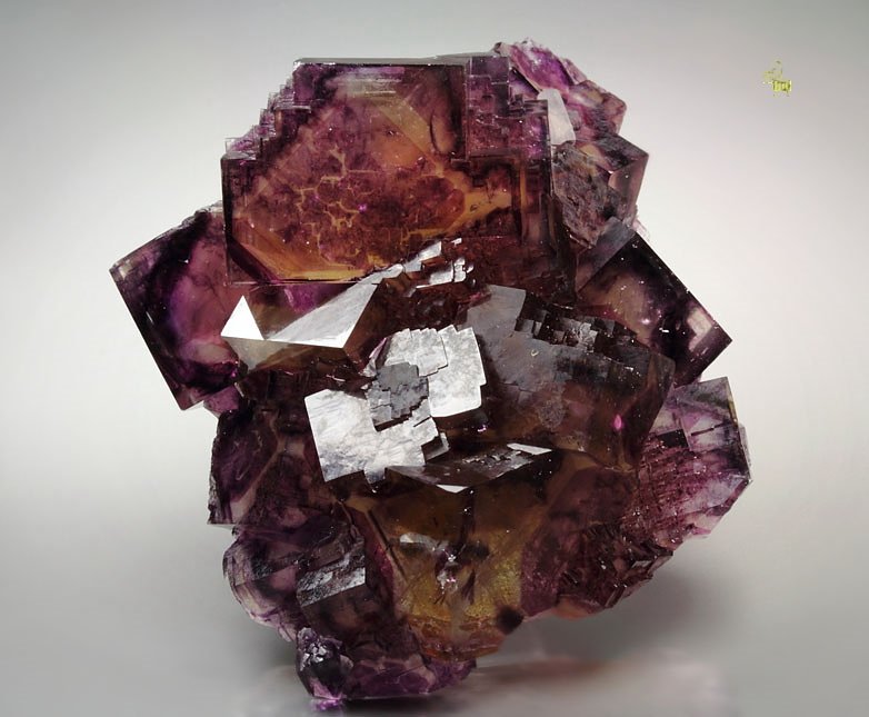 FLUORITE with purple PHANTOMS