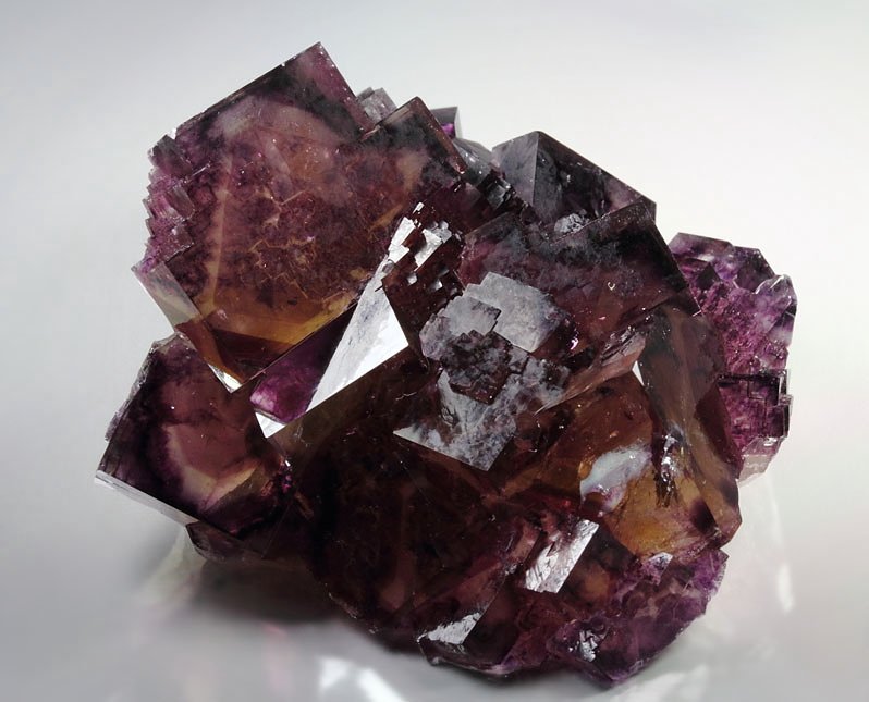 FLUORITE with purple PHANTOMS