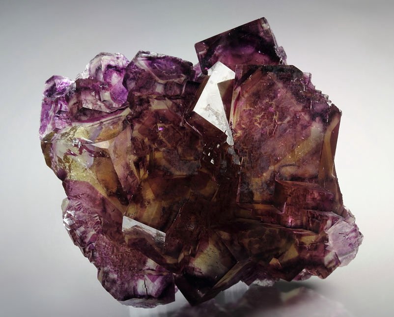 FLUORITE with purple PHANTOMS