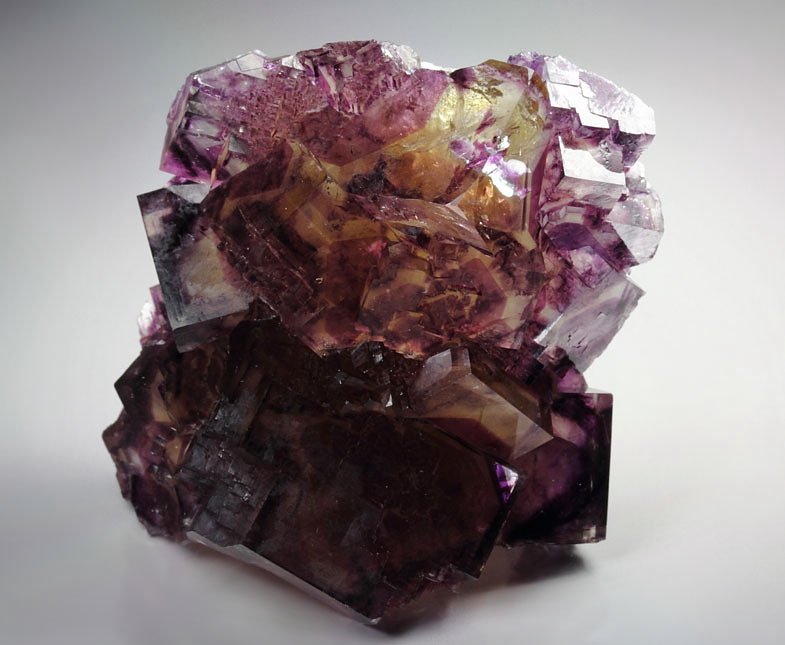 FLUORITE with purple PHANTOMS