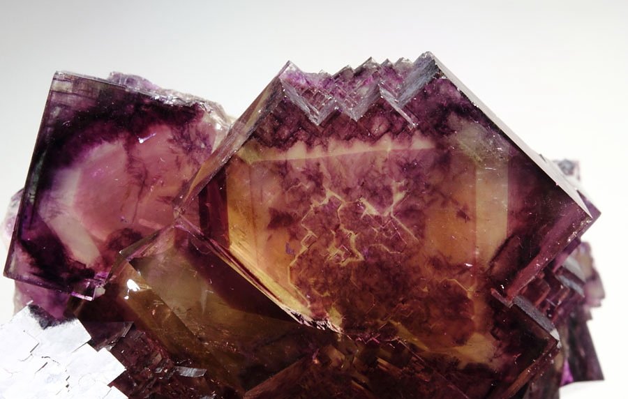 FLUORITE with purple PHANTOMS