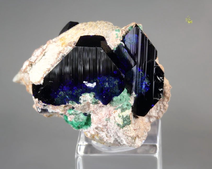 AZURITE, MALACHITE pseudomorph 