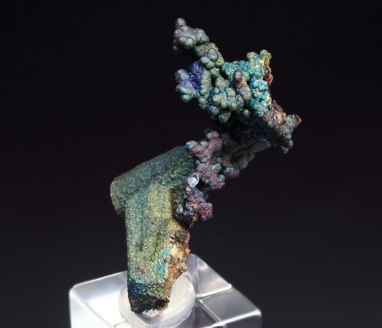 CHALCOCITE, DJURLEITE, iridescent CHALCOPYRITE