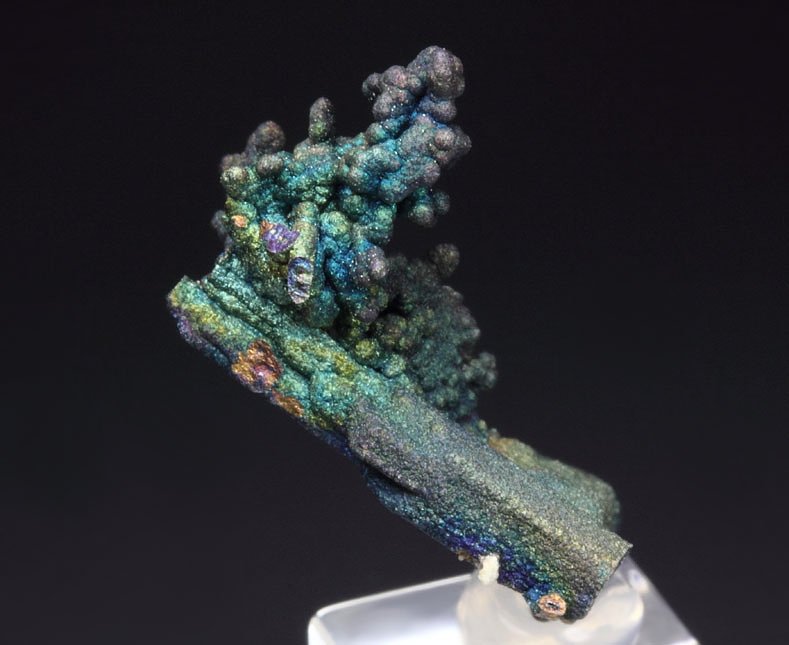 CHALCOCITE, DJURLEITE, iridescent CHALCOPYRITE