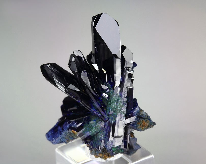 gemmy AZURITE, MALACHITE pseudomorph 