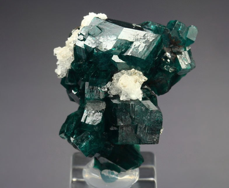 gemmy DIOPTASE, QUARTZ