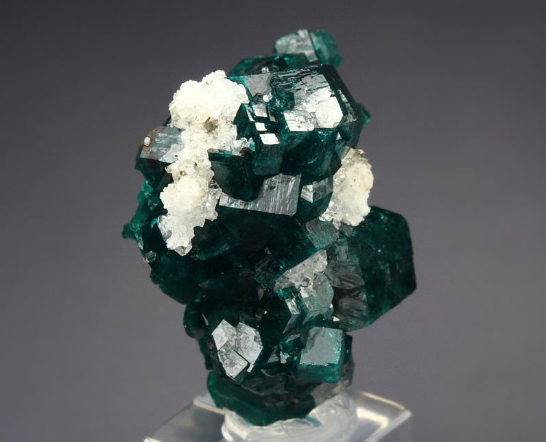 gemmy DIOPTASE, QUARTZ