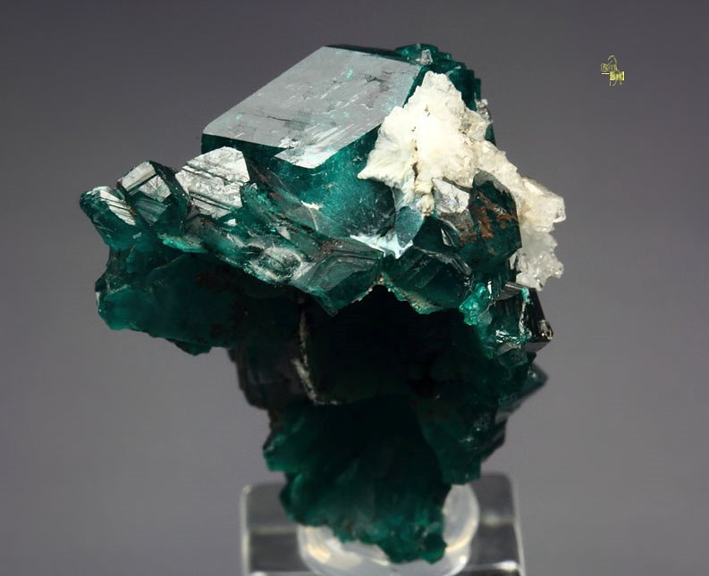 gemmy DIOPTASE, QUARTZ