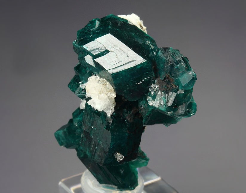 gemmy DIOPTASE, QUARTZ