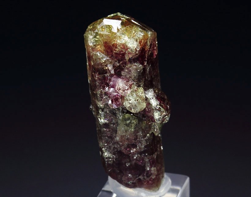 gem VESUVIANITE var. MANGANOAN bi-terminated