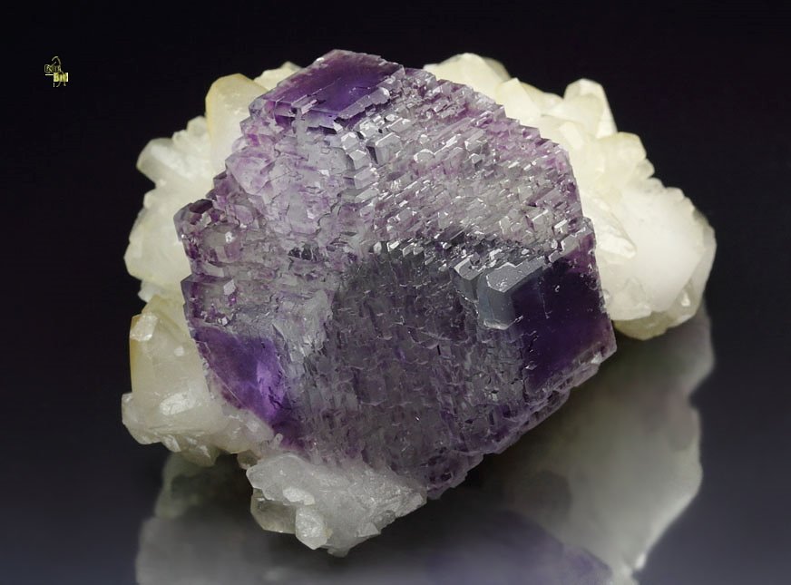 FLUORITE with PHANTOMS, CALCITE