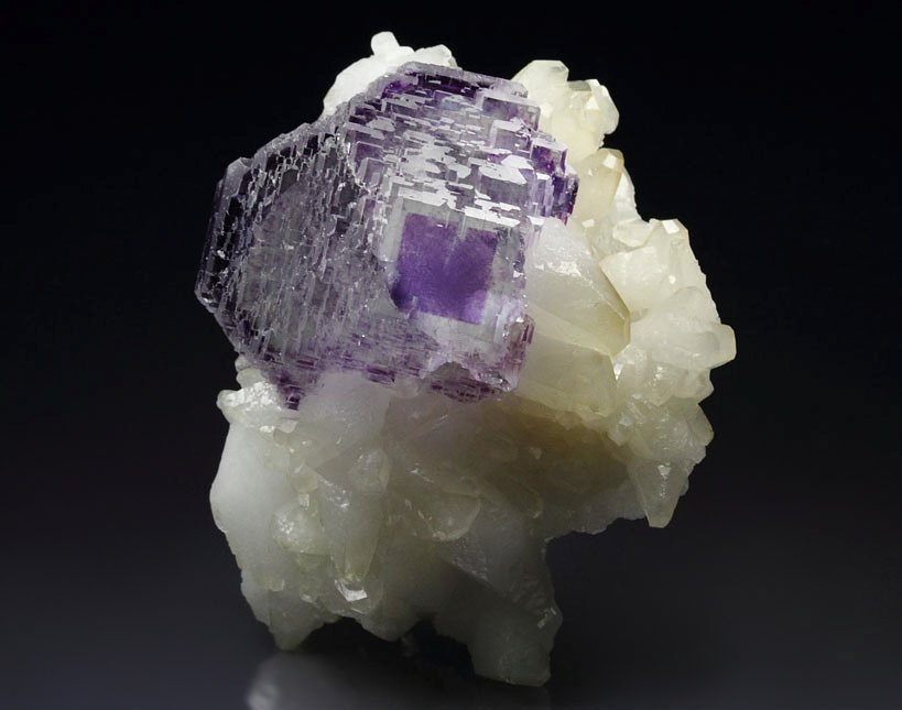 FLUORITE with PHANTOMS, CALCITE