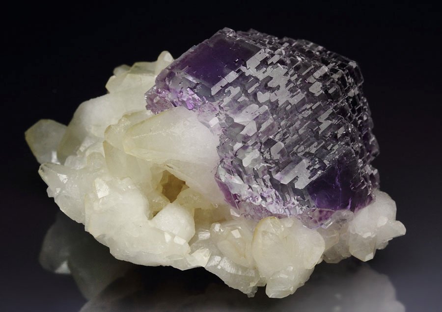 FLUORITE with PHANTOMS, CALCITE