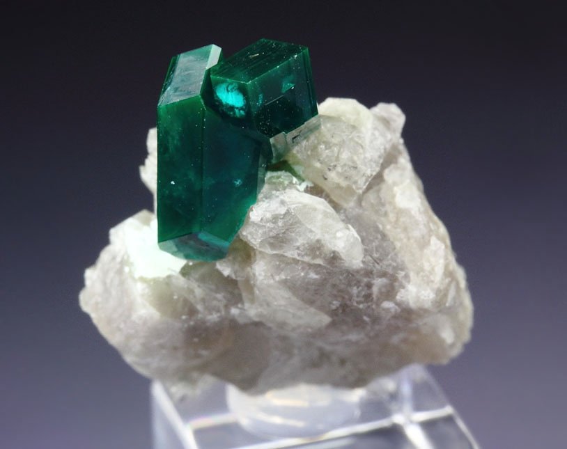 DIOPTASE, CALCITE - stabilized