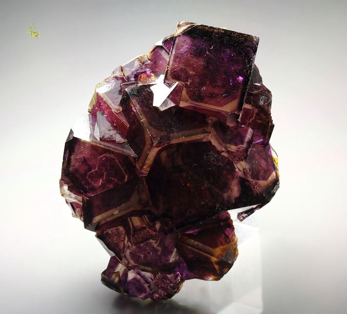 FLUORITE with purple PHANTOMS