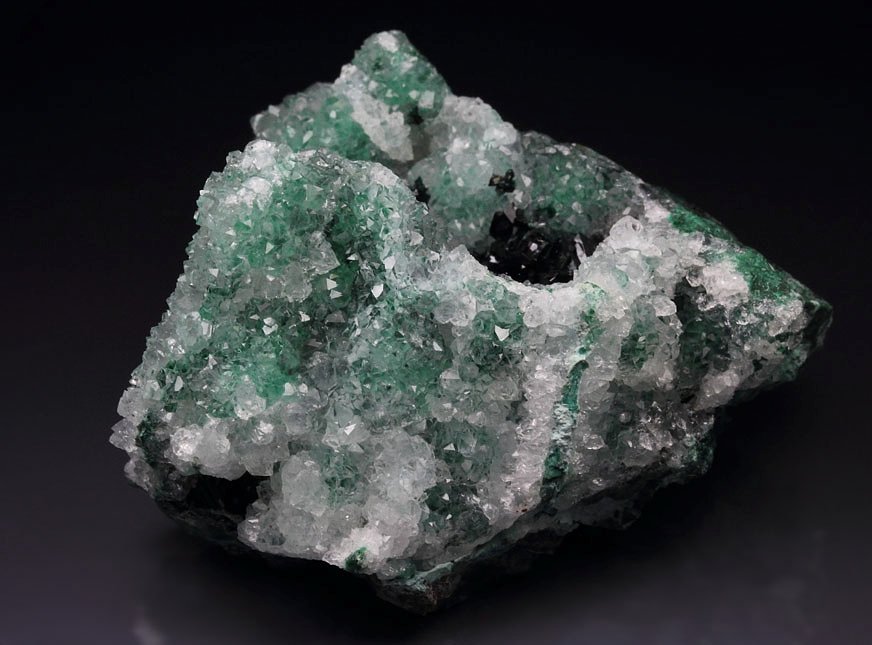 ATACAMITE, MALACHITE, CHRYSOCOLLA, QUARTZ