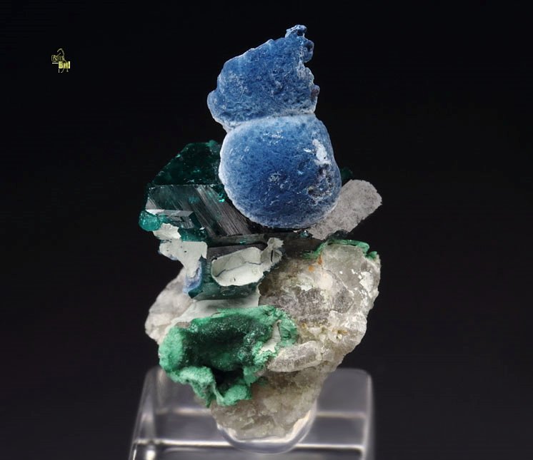 SHATTUCKITE, DIOPTASE, MALACHITE 