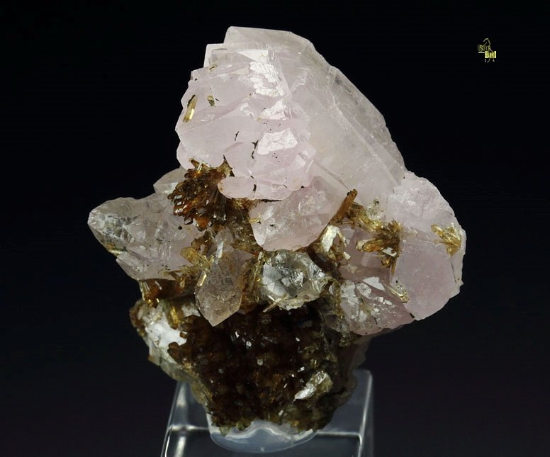 EOSPHORITE, QUARTZ var. ROSE QUARTZ